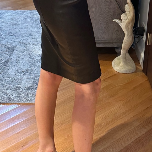 Beautiful Burberry leather skirt.